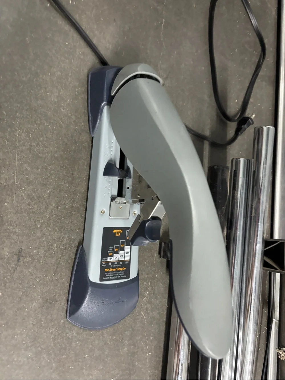 Heavy-Duty Long-Arm Stapler in Gray - High Capacity Office Stapler